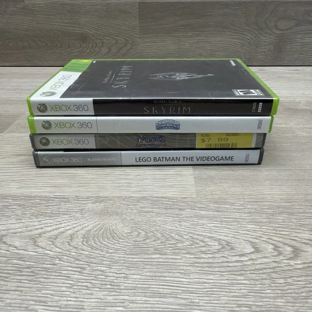 Xbox 360 Game Lot. 5 Games - Elder Scrolls V Skyrim, Skylanders, Kameo, Batman